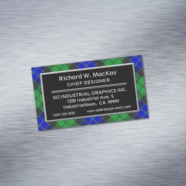 Carte De Visite Magnétique Clan écossais de l'accent MacKay Tartan (In Situ)