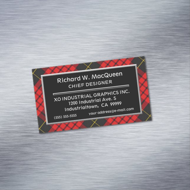 Carte De Visite Magnétique Clan écossais de l'accent MacQueen Tartan (In Situ)
