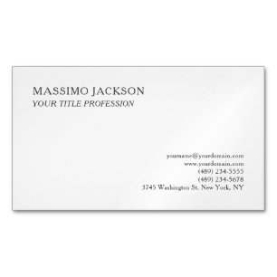 Carte De Visite Magnétique Classique Simple Professionnel