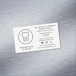 Carte De Visite Magnétique Clinique dentaire dentiste dentaire dentisterie Mé