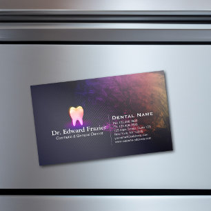 Carte De Visite Magnétique Clinique dentaire professionnelle Rose Gold Tooth