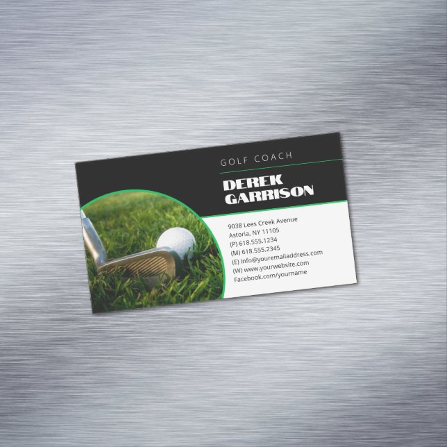 Carte De Visite Magnétique Coach golf | Cours d'instructeur professionnel de  (In Situ)