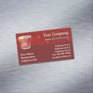 Carte De Visite Magnétique cocktail Americano