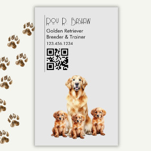 Carte De Visite Magnétique Code QR de l'éleveur de chiens