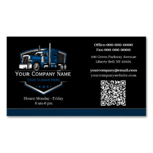 Carte De Visite Magnétique Code QR de l'entreprise de camionnage professionne