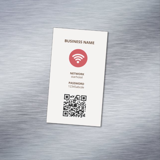 Carte De Visite Magnétique Code QR Internet Wifi (In Situ)