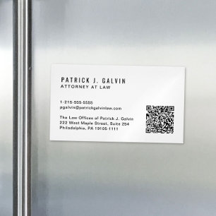 Carte De Visite Magnétique Code QR moderne Professionnel