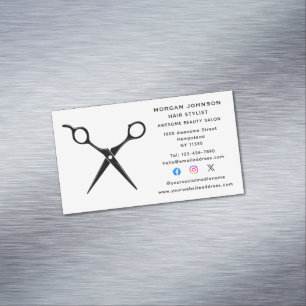 Carte De Visite Magnétique Coiffeuse Coiffeuse Beauticicier Social Media