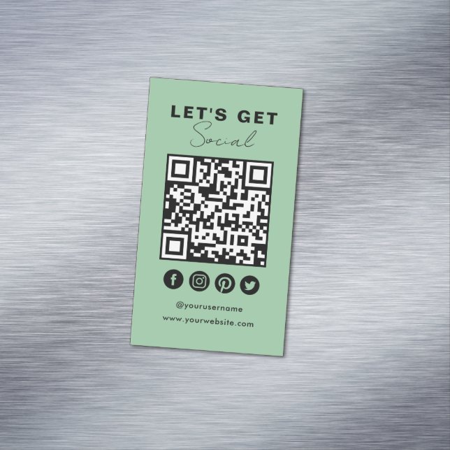 Carte De Visite Magnétique Connectez-Vous Aux Médias Sociaux Américains QR Co (In Situ)