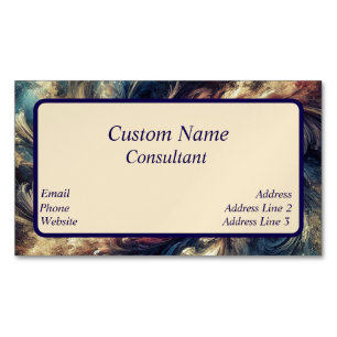 Carte De Visite Magnétique Consultant Art Abstrait moderne