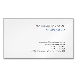 Carte De Visite Magnétique Consultant en droit profession libérale noir et bl
