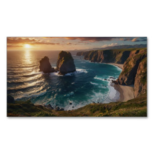 Carte De Visite Magnétique coucher de soleil sur l'océan