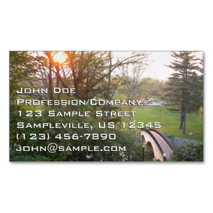Carte De Visite Magnétique Coucher de soleil sur Rainbow Bridge à Grove City