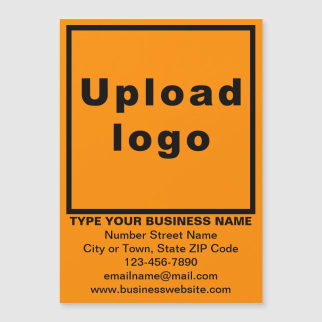 Carte de visite magnétique couleur orange 5" x 7" (Devant)