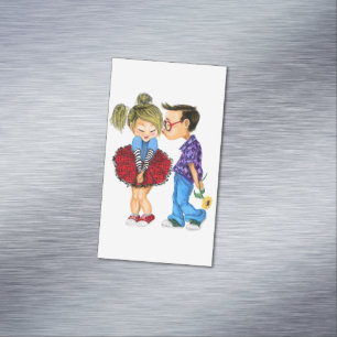 Carte De Visite Magnétique Couple romantique - Amour - Saint Valentin Baiser