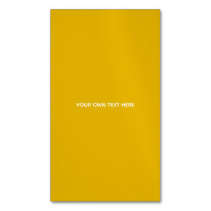 Carte De Visite Magnétique Créez Votre Propre Conception Personnalisée Jaune