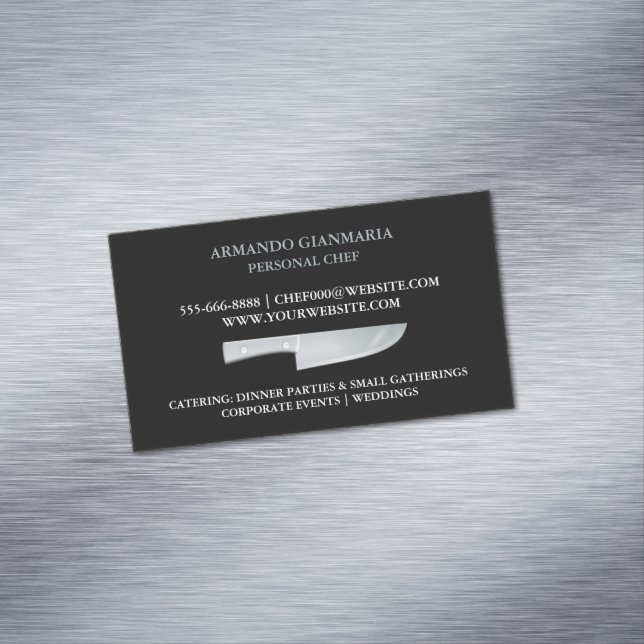 Carte De Visite Magnétique Cuisine chef personnelle (In Situ)