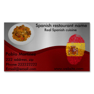 Carte De Visite Magnétique Cuisine espagnole