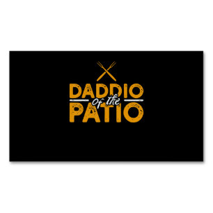 Carte De Visite Magnétique Daddio Of The Patio Funny Grill