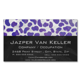 Carte De Visite Magnétique Dalmatie violet et blanc Imprimante