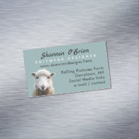 Carte de visite magnétique de mouton d'agneau en f