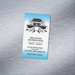 Carte De Visite Magnétique Déneigement