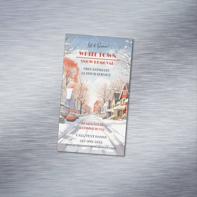 Carte De Visite Magnétique Déneigement (In Situ)