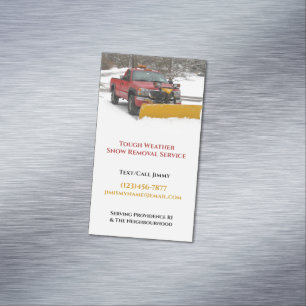 Carte De Visite Magnétique Déneigement