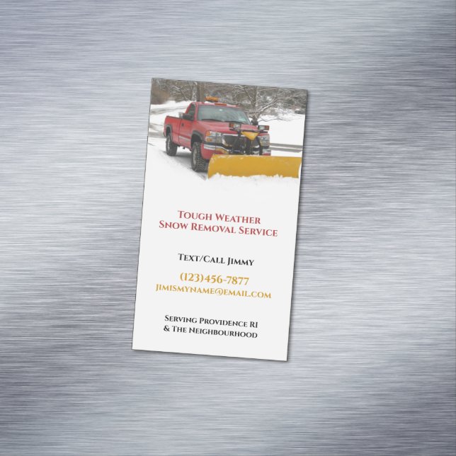 Carte De Visite Magnétique Déneigement (In Situ)