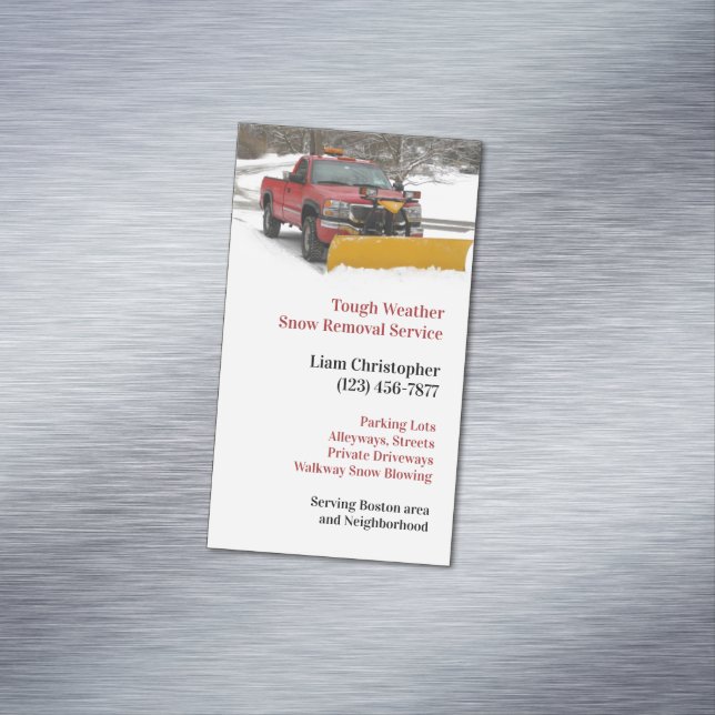 Carte De Visite Magnétique Déneigement (In Situ)