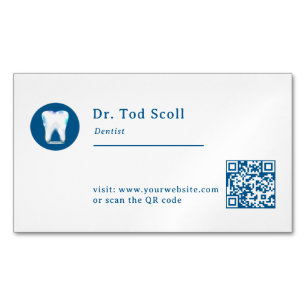 Carte De Visite Magnétique Dentiste dentaire Sparkling Dentiste Soins dentair