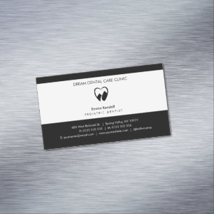 Carte De Visite Magnétique Dentiste pédiatrique   Pratique dentaire