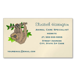 Carte De Visite Magnétique Dessin d'une fentes penchée à l'envers