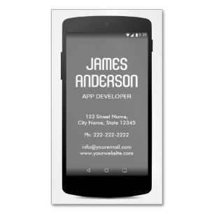 Carte De Visite Magnétique Développeur de logiciel d'application mobile Ingén