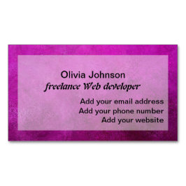 Carte De Visite Magnétique Développeur Web Freelance Digital Nomad Purple