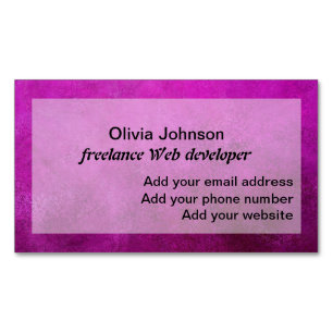 Carte De Visite Magnétique Développeur Web freelance nomades numériques viole