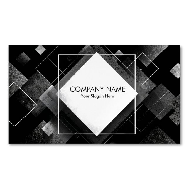 Carte De Visite Magnétique Diamant de texture de béton industriel (devant)