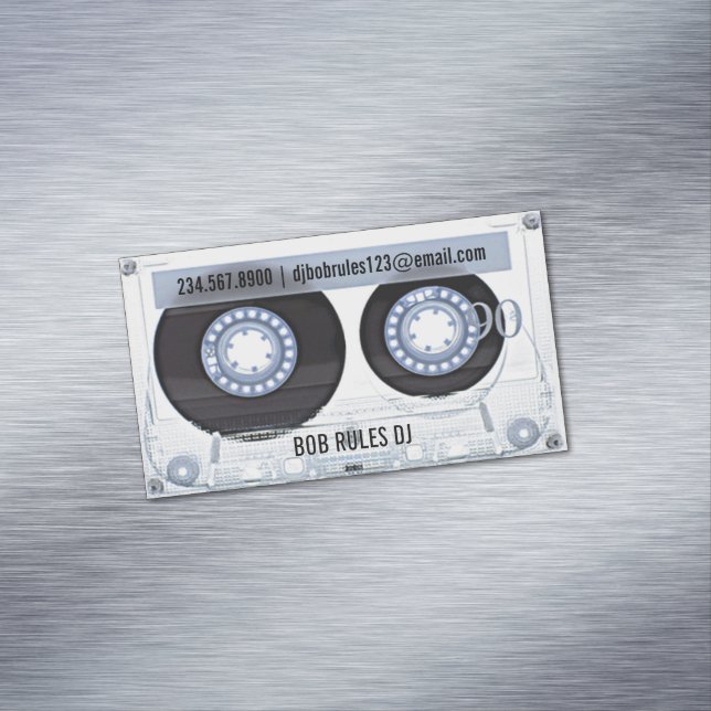 Carte De Visite Magnétique DJ Audio Cassette (In Situ)