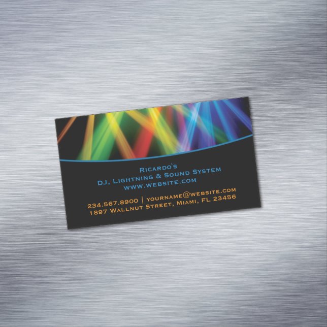 Carte De Visite Magnétique DJ Music Uplighing (In Situ)