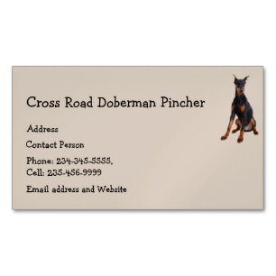Carte De Visite Magnétique Doberman Pincher Chien Animal animal de compagnie