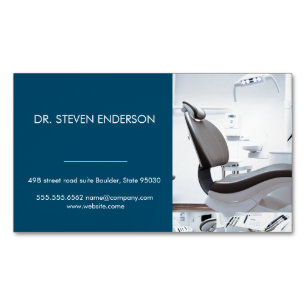 Carte De Visite Magnétique Docteur   Directeur du bureau dentaire