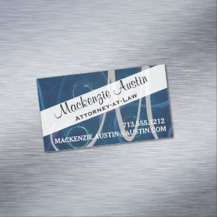 Carte De Visite Magnétique Doodle Abstrait Pastel Chalk Scribble Monogramme