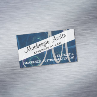 Carte De Visite Magnétique Doodle Abstrait | Pastel Chalk Scribble Monogramme