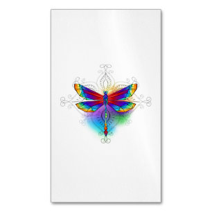 Carte De Visite Magnétique Dragonfly en arc-en-ciel