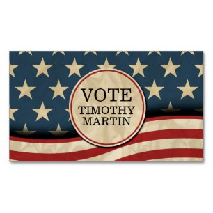 Carte De Visite Magnétique Drapeau américain