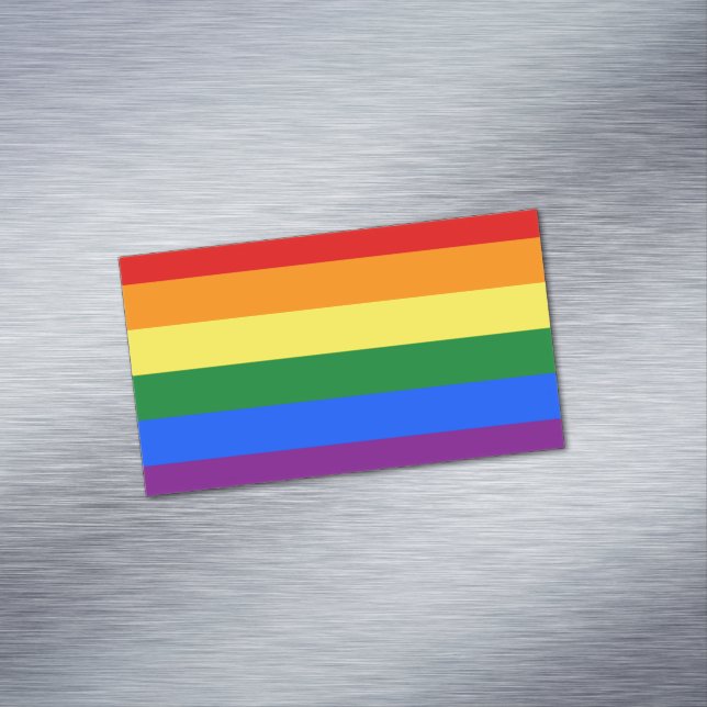 Carte De Visite Magnétique Drapeau arc-en-ciel LGBT (In Situ)