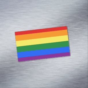 Carte De Visite Magnétique Drapeau Rainbow LGBT