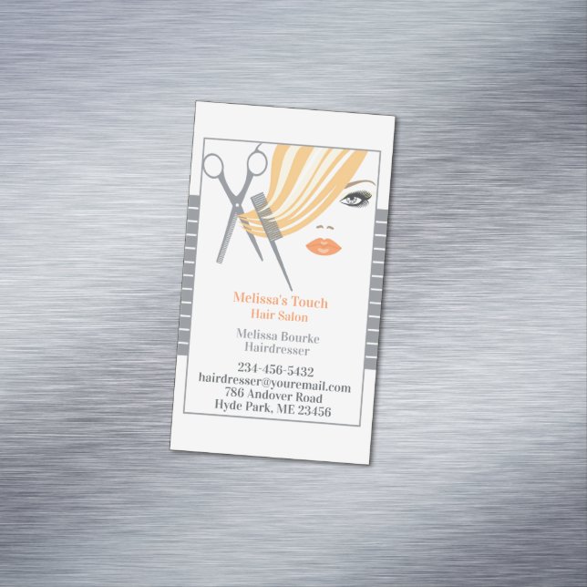 Carte De Visite Magnétique Dresseur de salon de coiffure (In Situ)