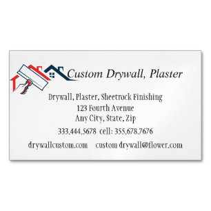 Carte De Visite Magnétique Drywall, Plâtre, Finition Sheetrock