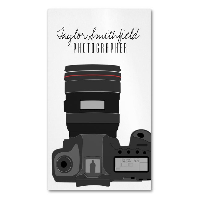 Carte De Visite Magnétique DSLR photo (devant Vertical)